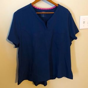 Heart and Soul Navy Scrub Top, 2XL